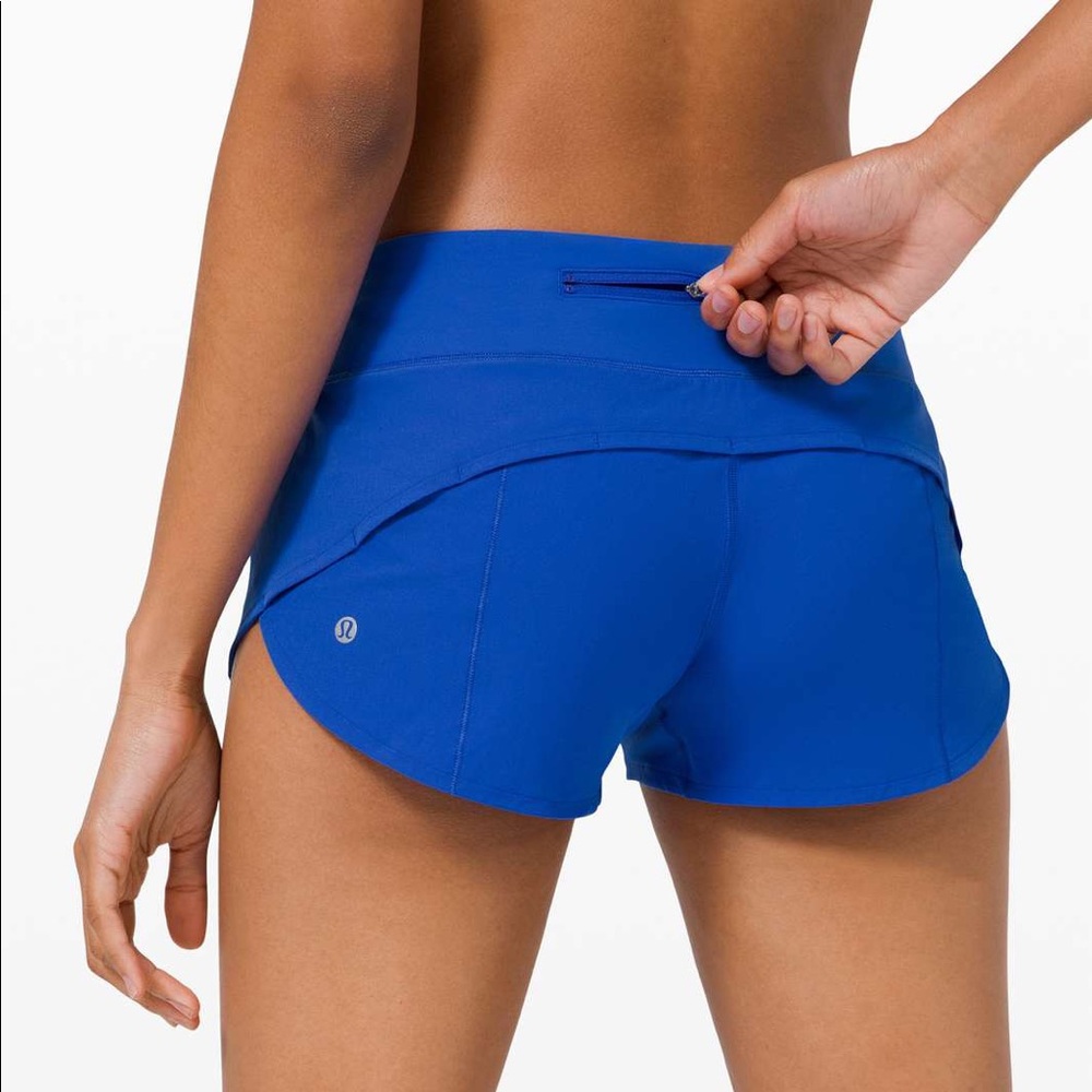 Lululemon Blue Speed-Up Shorts 2.5”